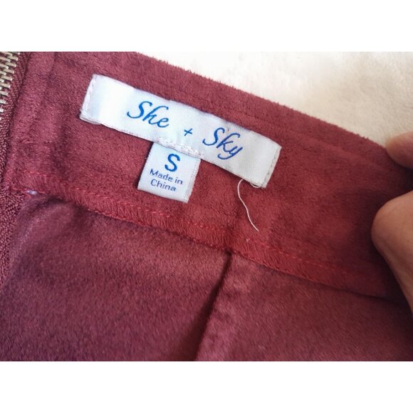 Womens Small Hippie Go Go 60s Western Cowgirl Faux Suede Lace Front Mini Skirt - Picture 4 of 7